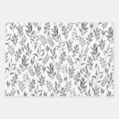 De Papier Cadeau Élégant Feuille d'Eucalyptus Watercolor  (Devant 3)