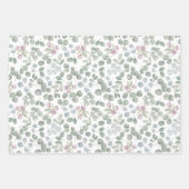 De Papier Cadeau Eucalyptus vert Feuille Mariage (Devant 3)