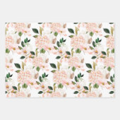 De Papier Cadeau Fête des mères d'Hydrangea enveloppant des feuille (Devant)