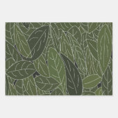 De Papier Cadeau Feuillage Feuille vert (Devant 2)