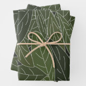 De Papier Cadeau Feuillage Feuille vert (En situation)