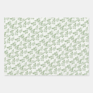 De Papier Cadeau Feuille botanique Turquoise moderne motif