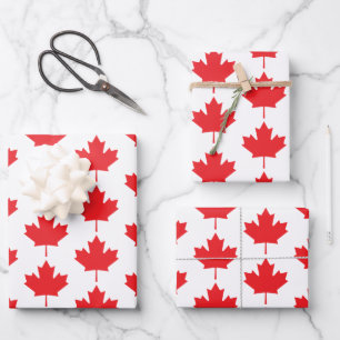 De Papier Cadeau Feuille d'érable canadienne