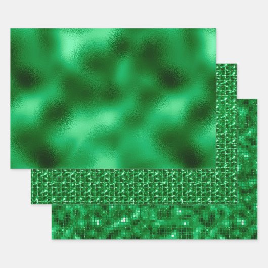 De Papier Cadeau Feuille Verte (Lot)