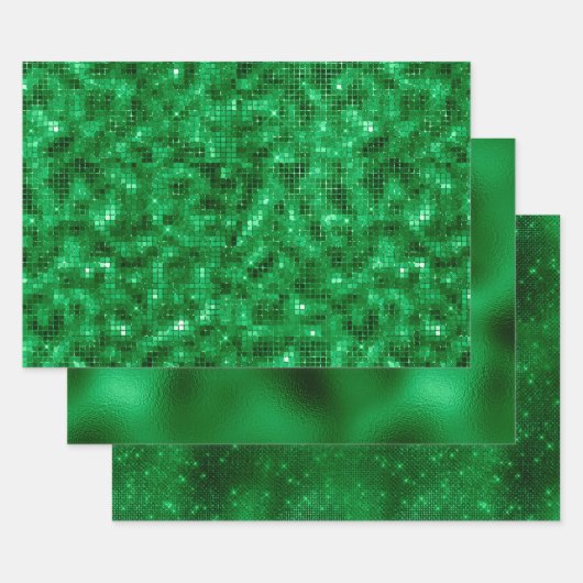 De Papier Cadeau Feuille verte élégante (Lot)