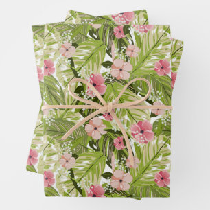 De Papier Cadeau Flore tropicale et Feuille