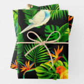 De Papier Cadeau Forêt tropicale feuille (En situation)