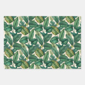 De Papier Cadeau Green & Turquoise Palm Monstera Tropical Feuille M (Devant 2)