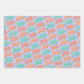 De Papier Cadeau Hippie fête d'anniversaire Peri envelopper feuille (Devant 2)