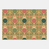 De Papier Cadeau Hiver Moderne Ornement Muté Feuille Noël (Devant 3)