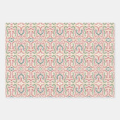 De Papier Cadeau Hiver Moderne Ornement Muté Feuille Noël (Devant 2)