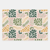 De Papier Cadeau Hiver Moderne Ornement Muté Feuille Noël (Devant)