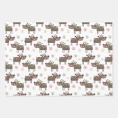 De Papier Cadeau Joyeux Noël des saints feuille (Devant)