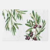 De Papier Cadeau L'île méditerranéenne grecque Feuille d'olive (Devant)