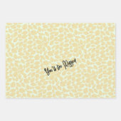 De Papier Cadeau Message personnel Feuille jaune or (Devant 3)