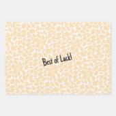 De Papier Cadeau Message personnel Feuille jaune or (Devant 2)