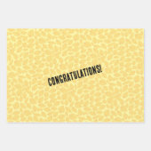 De Papier Cadeau Message personnel Feuille jaune or (Devant)