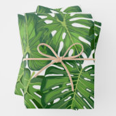 De Papier Cadeau motif feuille (En situation)