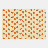 De Papier Cadeau motif feuille Brown sec (Devant 3)