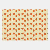 De Papier Cadeau motif feuille Brown sec (Devant)