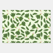 De Papier Cadeau Motif Feuille Green Spinach (Devant 3)