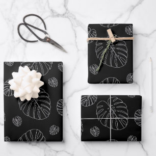 De Papier Cadeau Motif Feuille tropical