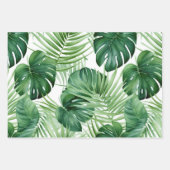 De Papier Cadeau Motif Feuille tropical aquarelle (Devant 2)