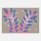 De Papier Cadeau Points roses feuille bleus (Devant 2)