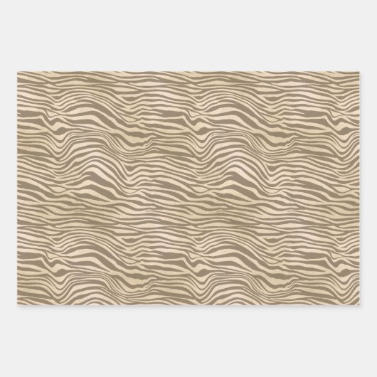 De Papier Cadeau Sable vert beige Feuille Tropical (Devant 3)
