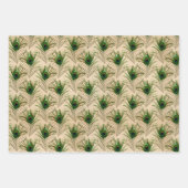 De Papier Cadeau Sable vert beige Feuille Tropical (Devant 2)