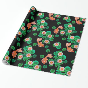 De papieren Koi Pond Cadeaupapier