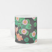 De papieren Koi Pond Matglas Koffiemok (Voorkant links)