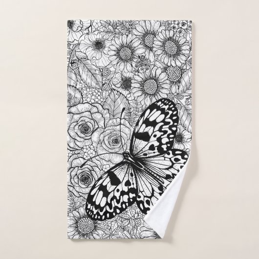 De papiermijttuin bad handdoek (Handdoek)