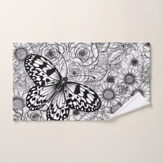 De papiermijttuin bad handdoek (Handdoek)