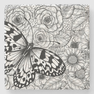 De papiermijttuin stenen onderzetter