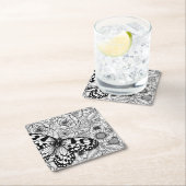 De papiermijttuin vierkante kartonnen onderzetter (Insitu)