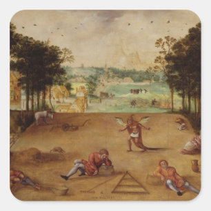 De parabel van de Tarwe en de Tares, 1540 Vierkante Sticker