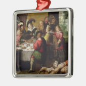 De parabel van het rijke Man en Lazarus Metalen Ornament (Links)