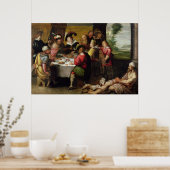 De parabel van het rijke Man en Lazarus Poster (Keuken)