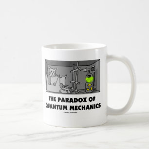 De paradox van kwantummechanica (Fysica-Humor) Koffiemok