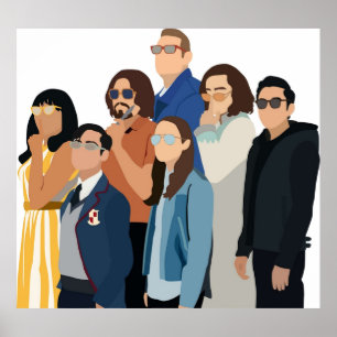 De paraplu academie cast poster