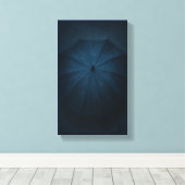 De paraplu die de regen herinnerde canvas afdruk (Insitu (Houten vloer))