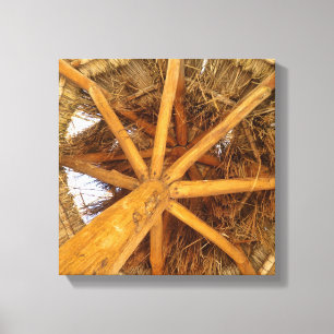 De Paraplu van het stro Canvas Afdruk
