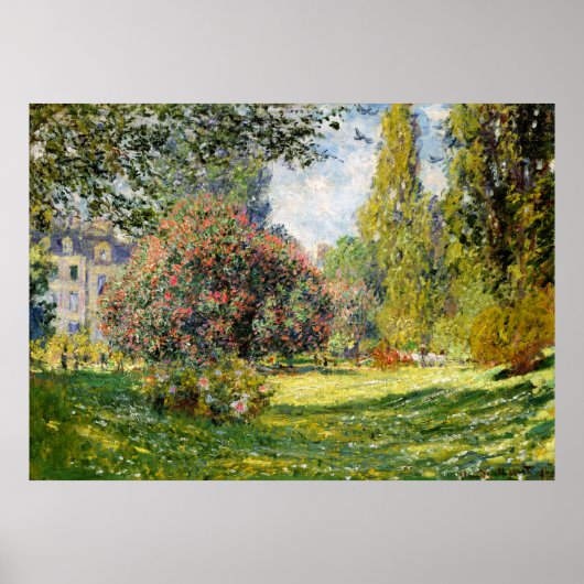De Parc Monceau door Claude Monet Poster (Voorkant)
