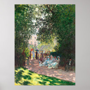 De Parc Monseau door Claude Monet Poster