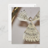 De Parel van de Engel van Kerstmis van de Feestdagenkaart (Voorkant / Achterkant)