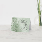 De parels en het Kant danken u | groene munt Bedankkaart (Voorkant)