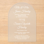 De Parents Élégant Faire-part de graduation en arc (Recto)