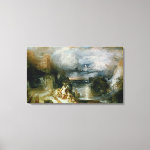 De paring van Hero en Leander (olie op doek) Canvas Afdruk