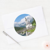 De parochie van Ramsau in Beieren, Duitsland Ronde Sticker (Envelop)